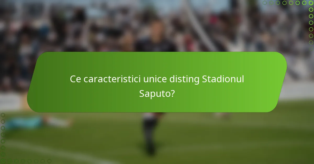 Ce caracteristici unice disting Stadionul Saputo?