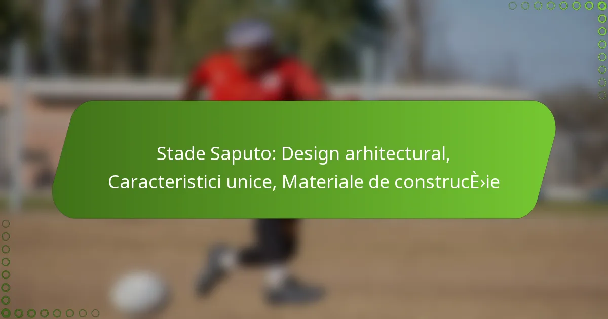 Stade Saputo: Design arhitectural, Caracteristici unice, Materiale de construcție